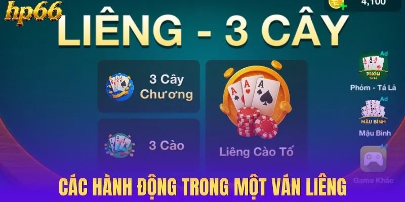 Các hành động trong một ván liêng